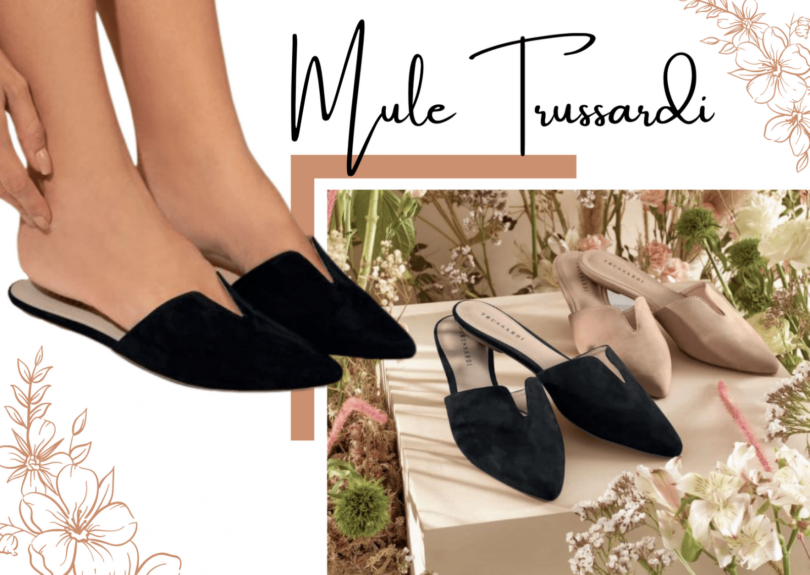 Mule Nobuck Tamanho 37 Nero Trussardi - LCL Home